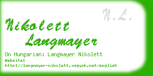 nikolett langmayer business card